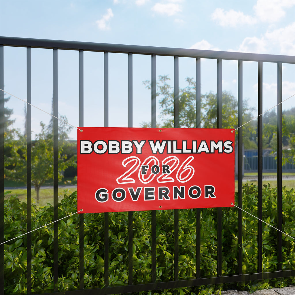 Campaign Banner — 'Bobby Williams for Governor 2026' Matte Sign