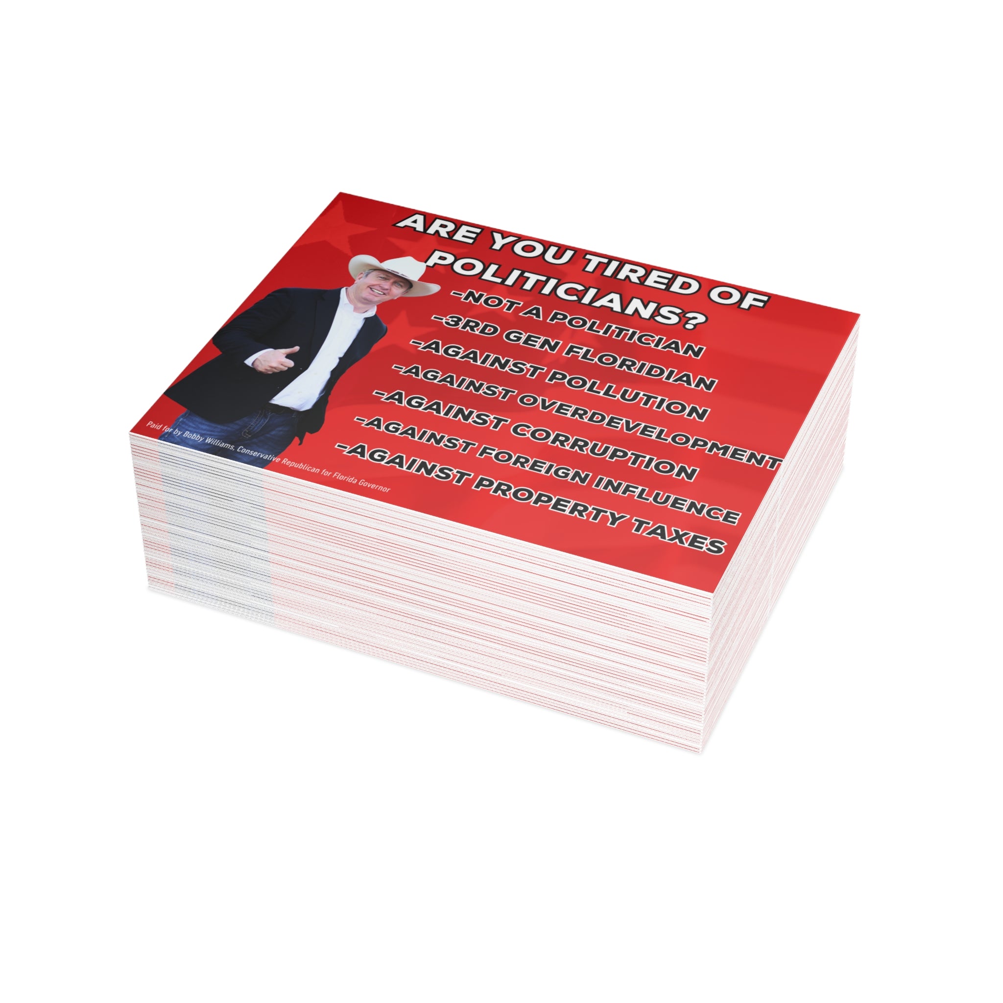 Bobby Williams Campaign Flyers (at Cost)