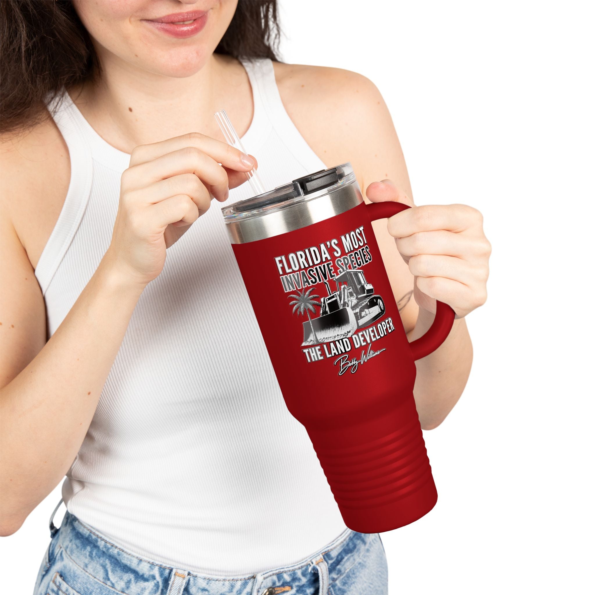 40oz Insulated Travel Mug — "Florida's Most Invasive Species"