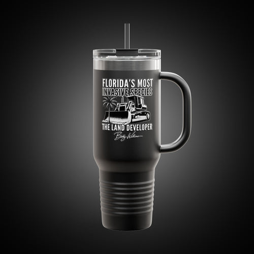 40oz Insulated Travel Mug — "Florida's Most Invasive Species"