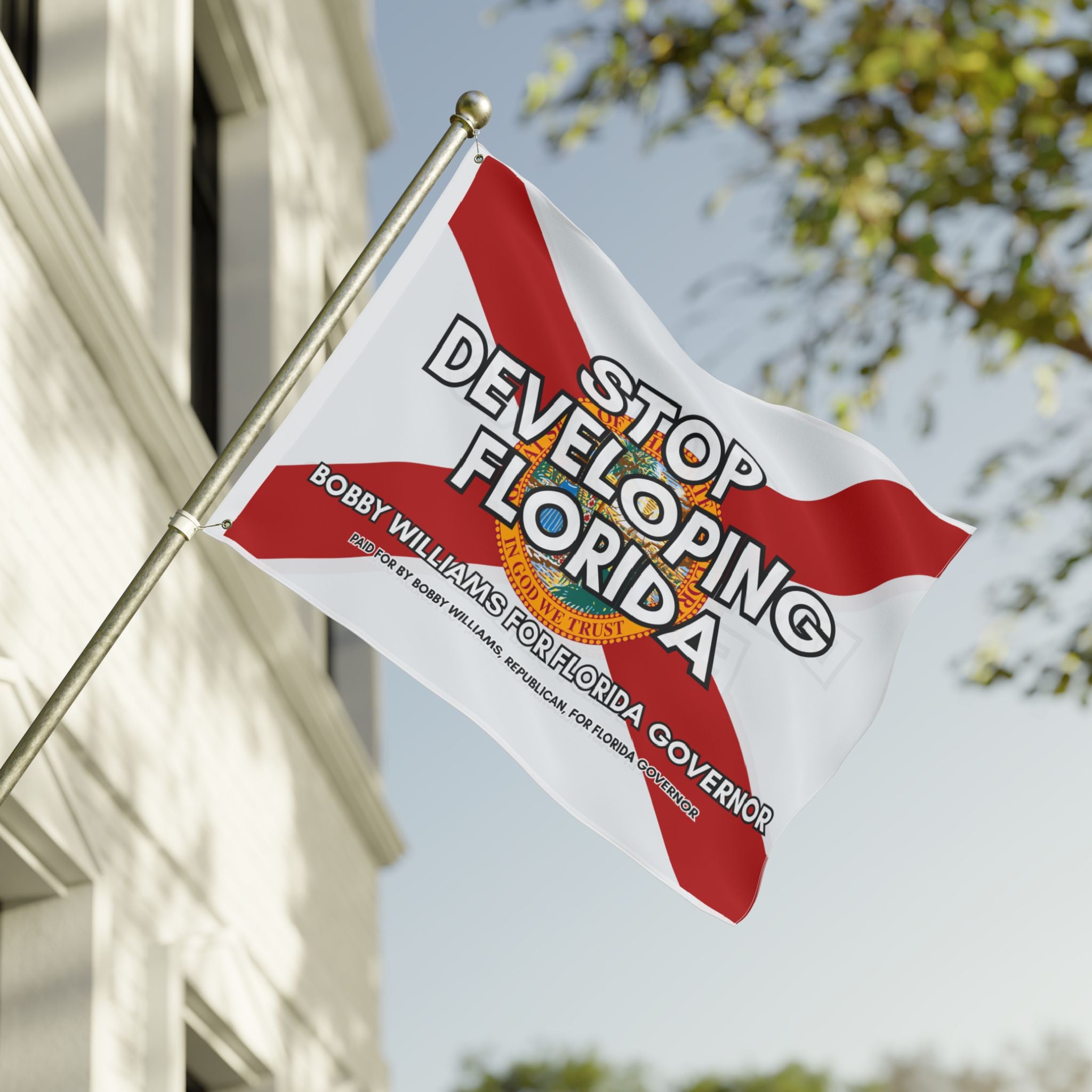 Flag — "Stop Developing Florida" Political Campaign Flag