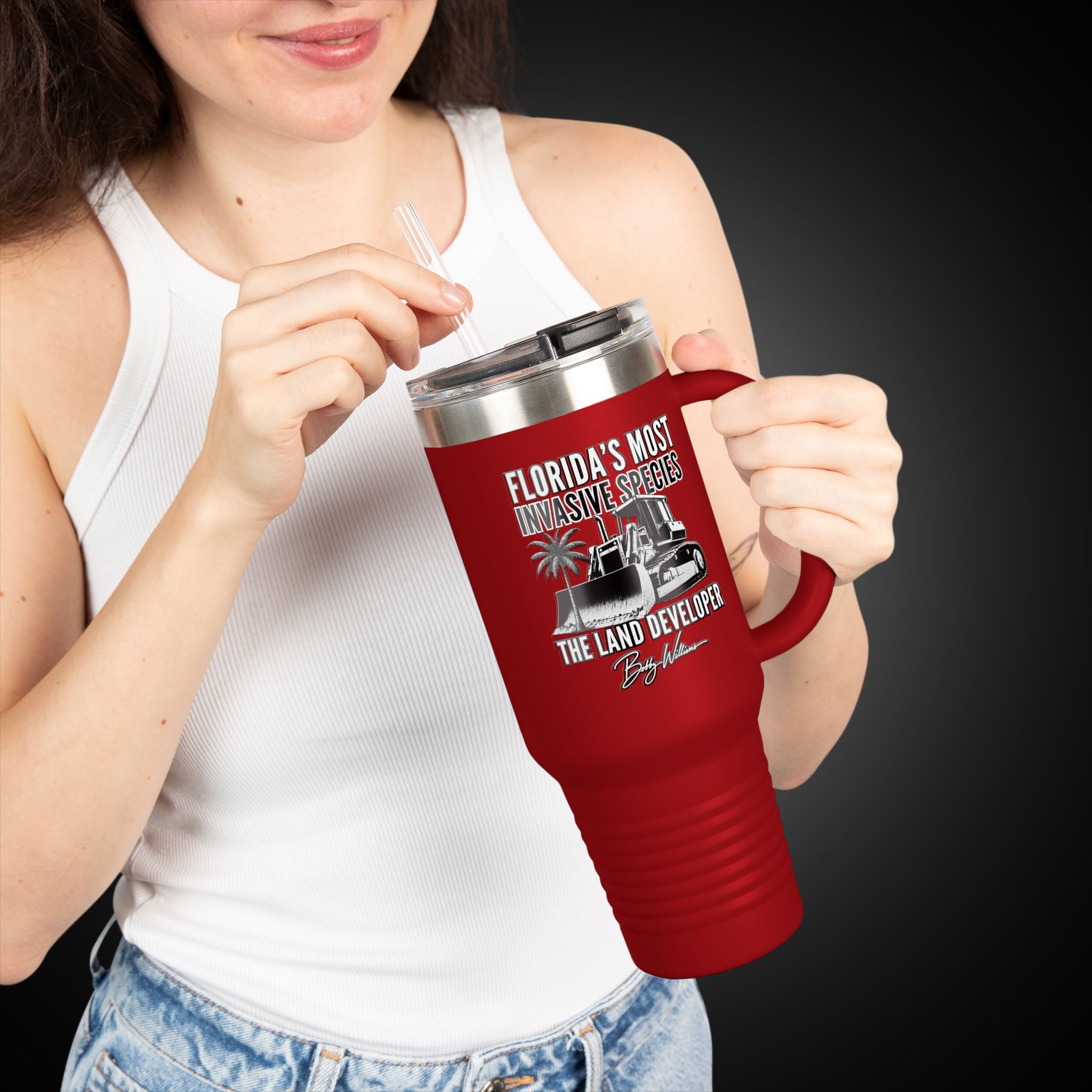 40oz Insulated Travel Mug — "Florida's Most Invasive Species"