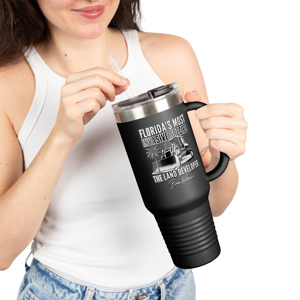 40oz Insulated Travel Mug — "Florida's Most Invasive Species"