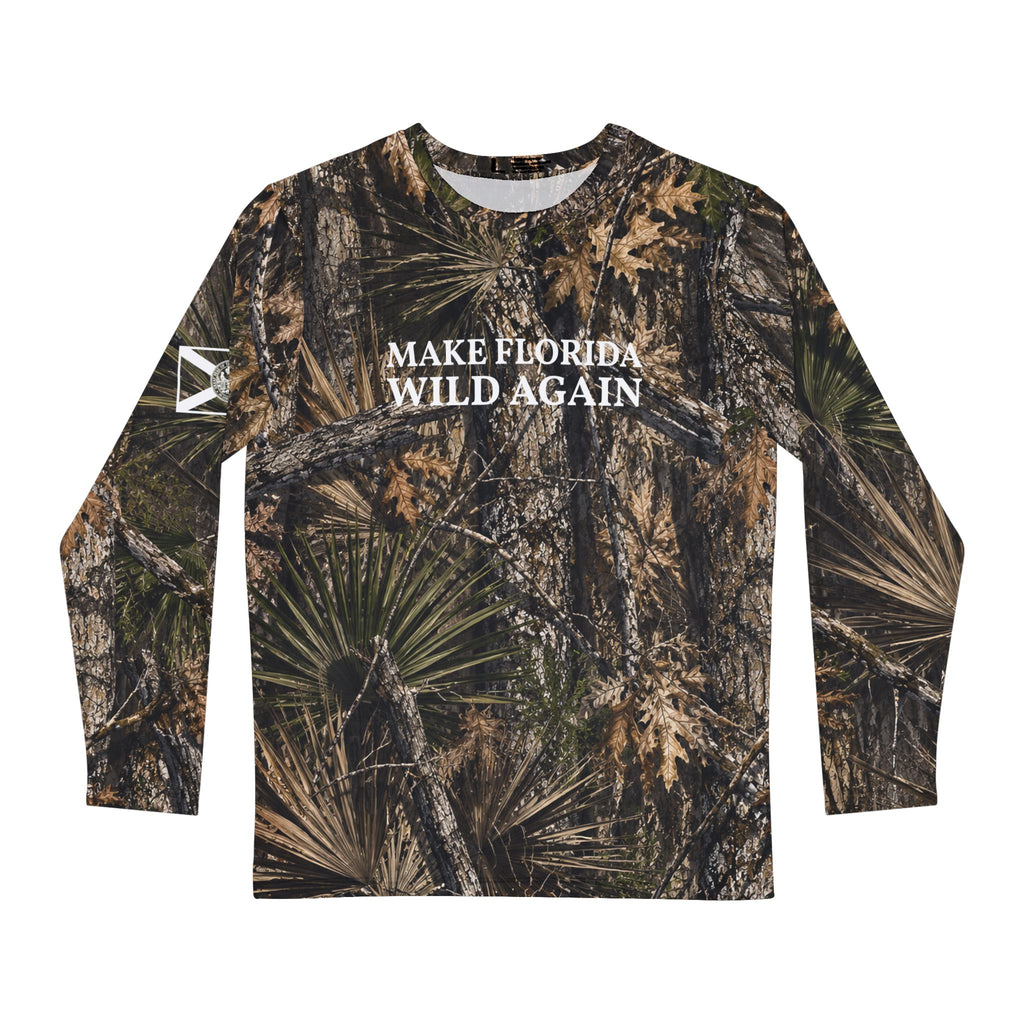 Camo Long Sleeve Shirt — "Make Florida Wild Again" Outdoor Hunting Tee