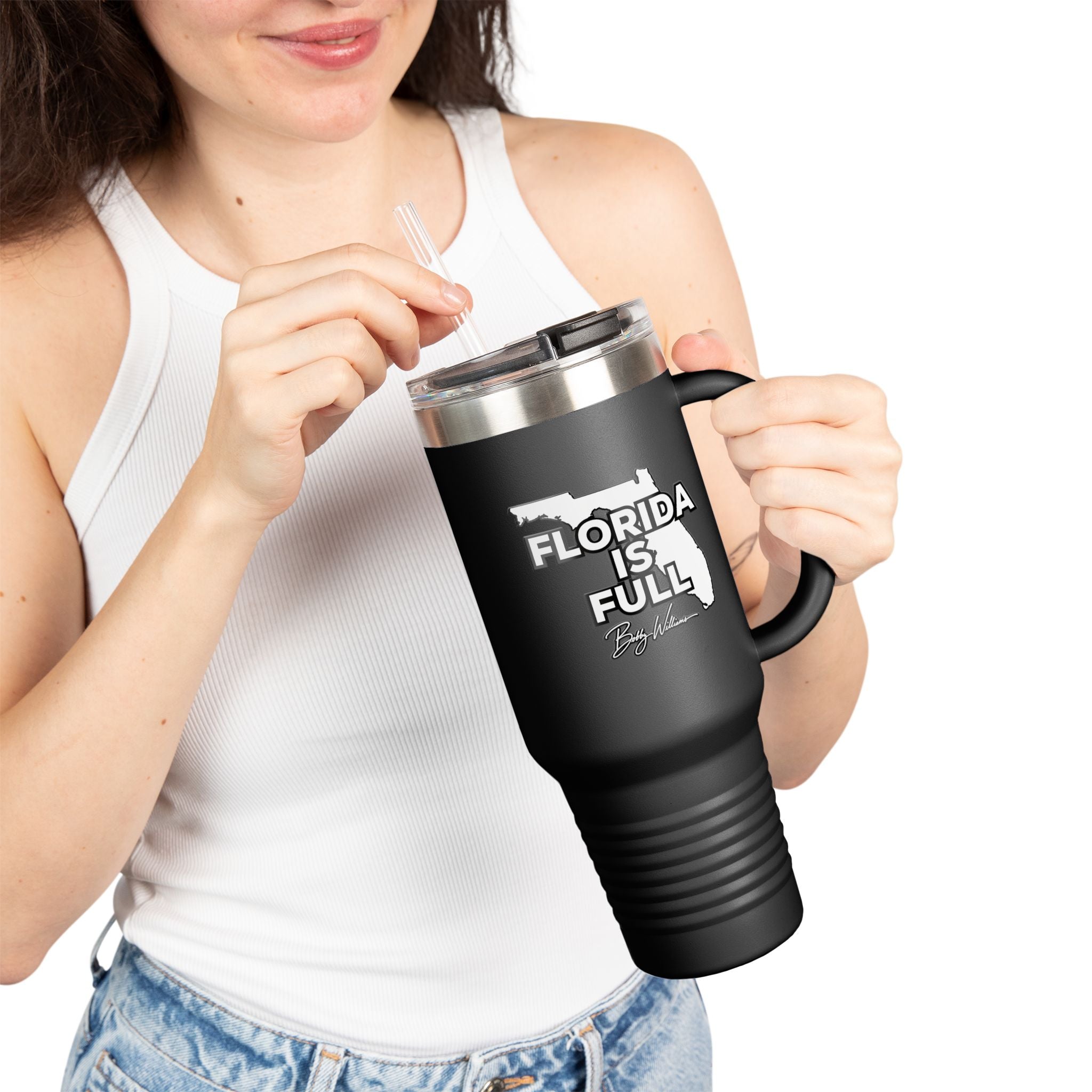 40oz Insulated Travel Mug — "Florida is Full"