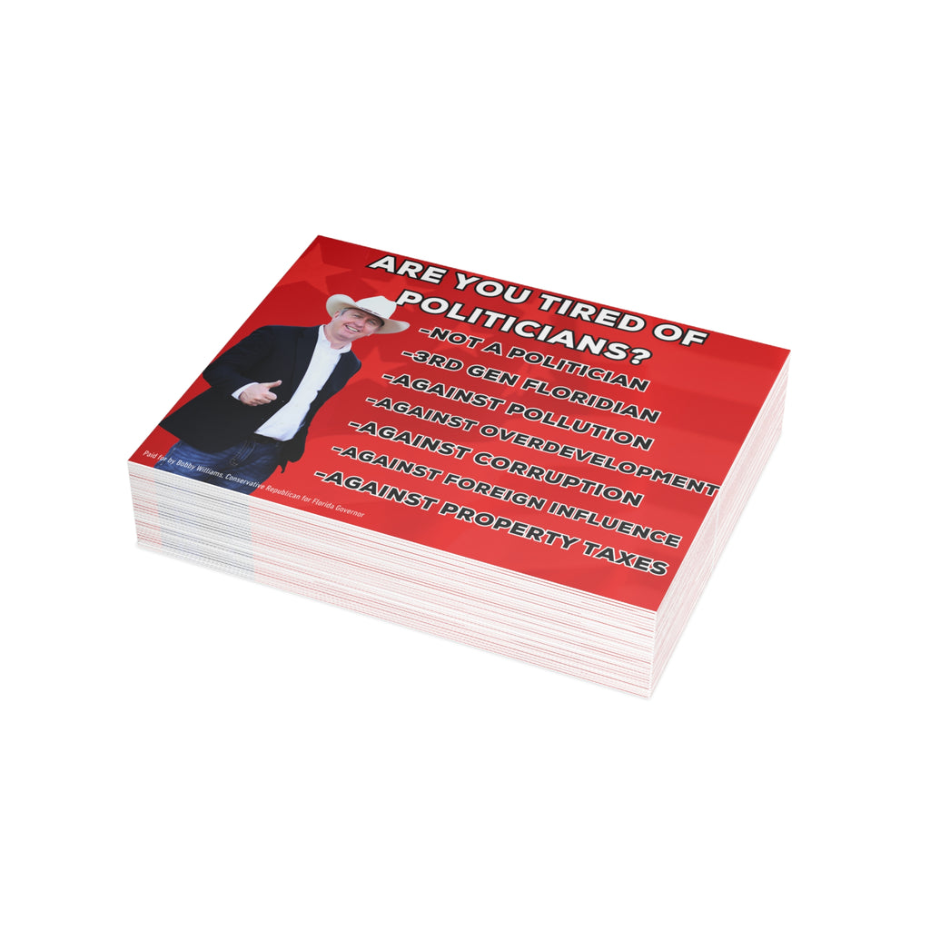 Bobby Williams Campaign Flyers (at Cost)
