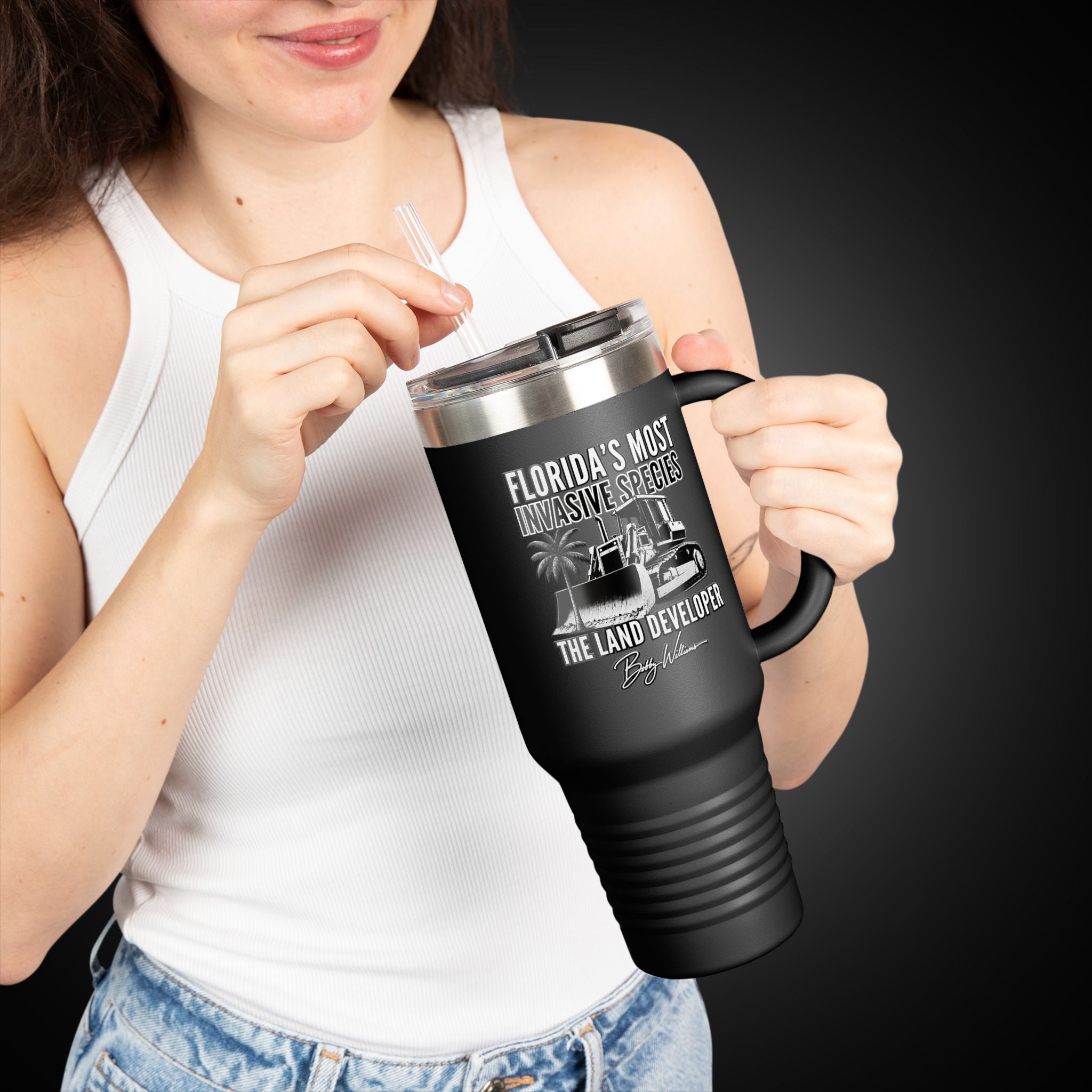 40oz Insulated Travel Mug — "Florida's Most Invasive Species"