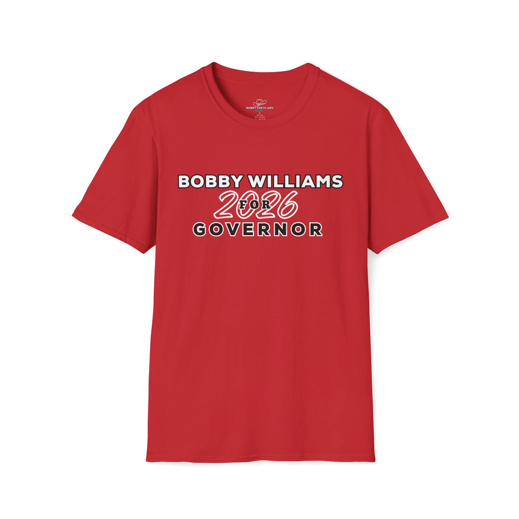 Bobby for Governor T‑Shirt — "Florida's Most Invasive Species - The Land Developer”