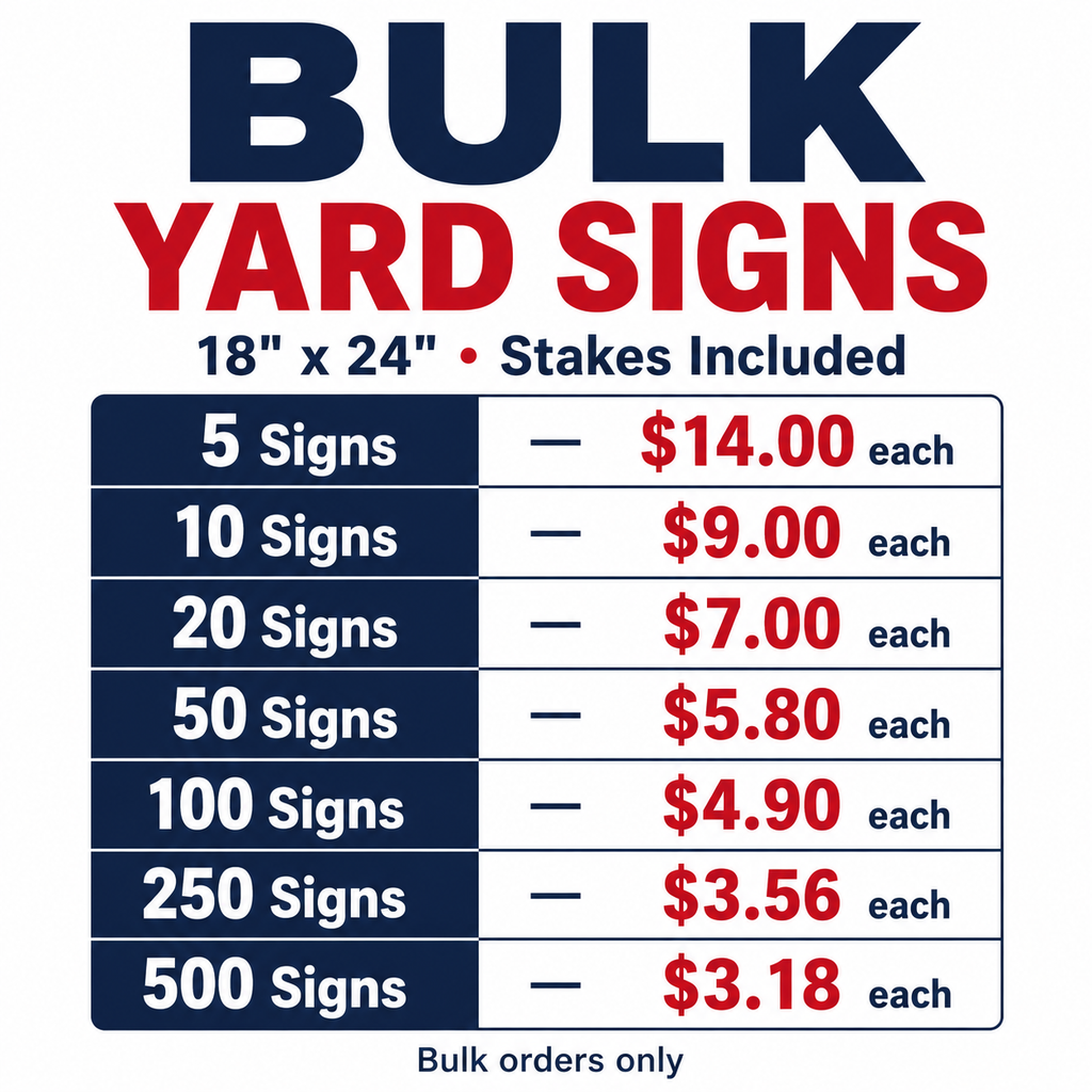 BULK Bobby Williams for Florida Yard Signs - Dont New York